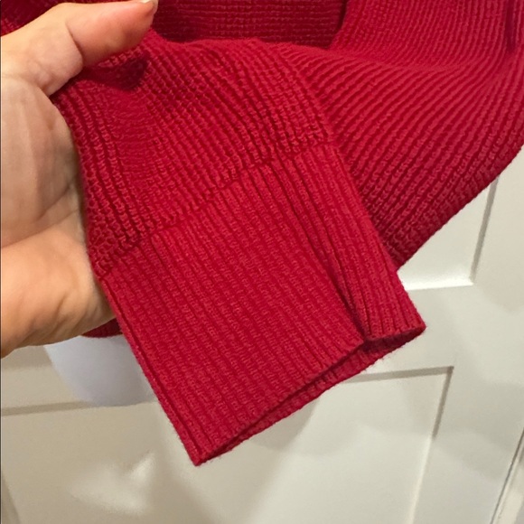 Ralph Lauren Red Cowl Neck Knit Sweater - Picture 4 of 8
